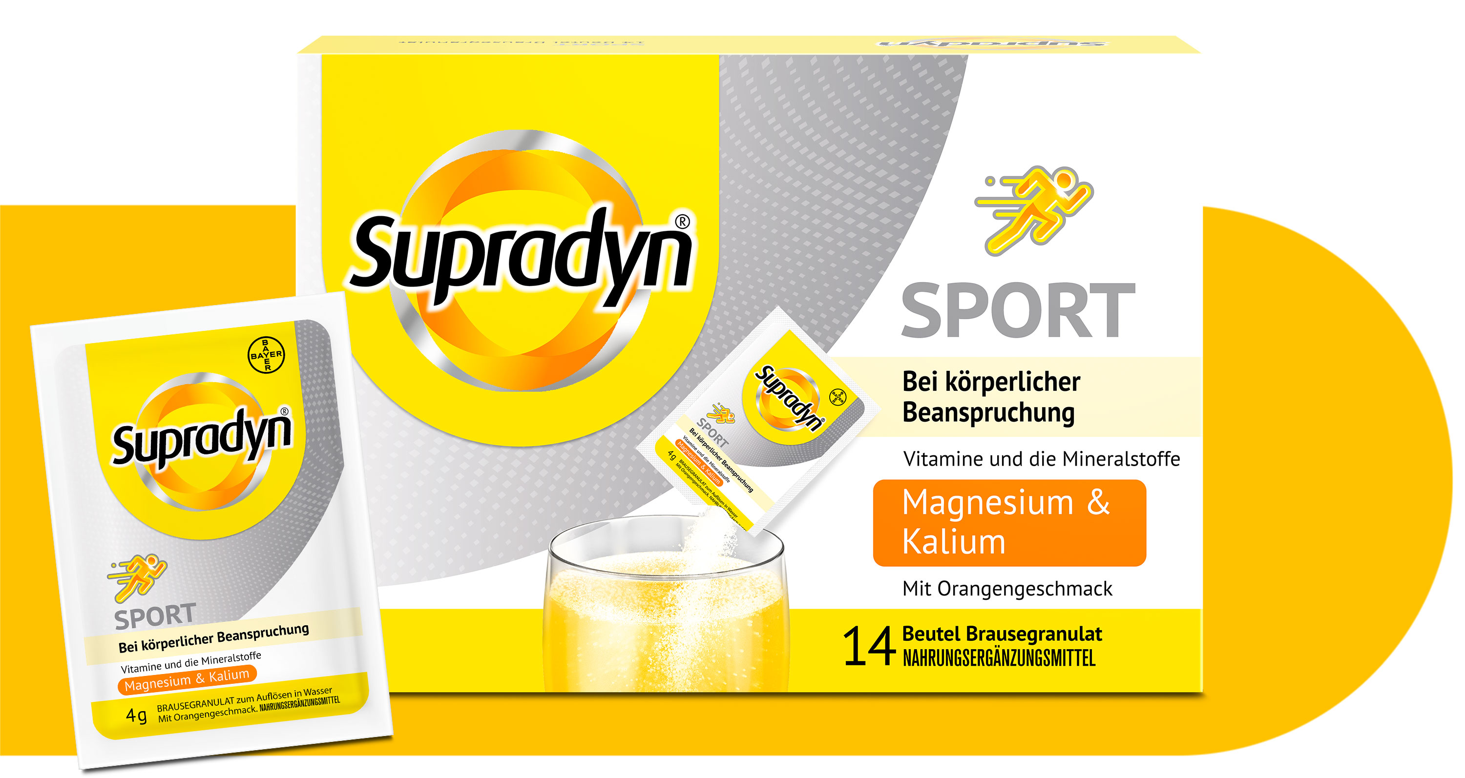 Produktabbildung von Supradyn SPORT in Beuteln mit Brausegranulat